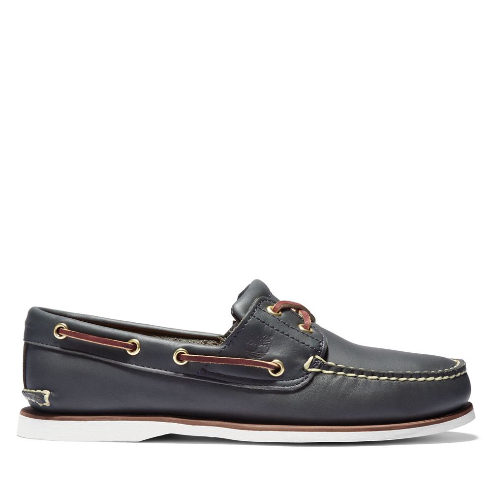 Timberland Mens Boat Shoes 2-Eye - Navy - India CE8140729